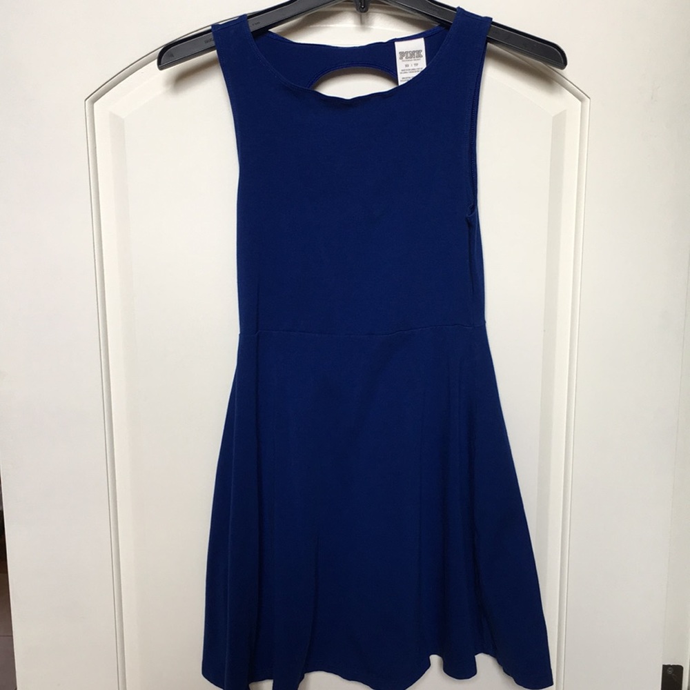 Pink royal blue dress with back cut out